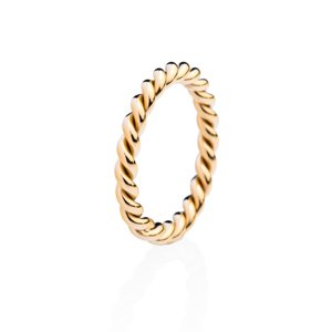 franco bene Zkroucený prsten - zlatý Velikost prstenu: 6 (52 mm)