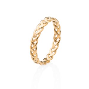 franco bene Zapletený prsten - zlatý Velikost prstenu: 7 (56 mm)