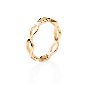 franco bene Nirvana prsten (úzký) - zlatý Velikost prstenu: 6 (52 mm)