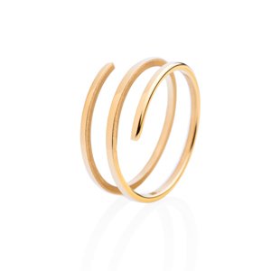 franco bene Zamotaný prsten - zlatý Velikost prstenu: 6 (52 mm)