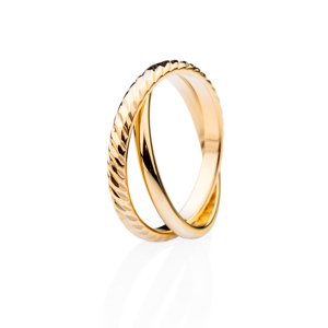 franco bene Double prsten - zlatý Velikost prstenu: 7 (56 mm)
