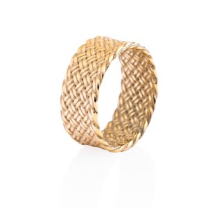 franco bene Vázaný prsten - zlatý Velikost prstenu: 6 (52 mm)