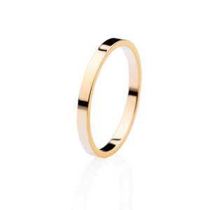 franco bene Hladký prsten (úzký) - zlatý Velikost prstenu: 5 (48 mm)