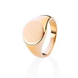 franco bene Classic prsten (široký) - zlatý Velikost prstenu: 7 (56 mm)