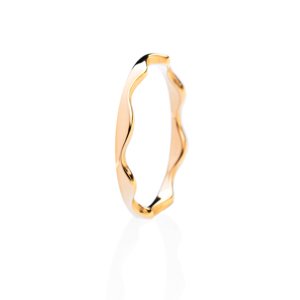 franco bene Vlnitý prsten - zlatý Velikost prstenu: 6 (52 mm)