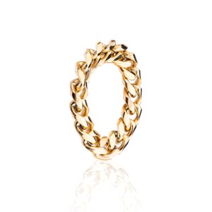 franco bene Řetězový prsten - zlatý Velikost prstenu: 6 (52 mm)