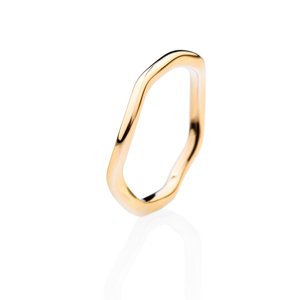 franco bene Deformovaný prsten - zlatý Velikost prstenu: 7 (56 mm)
