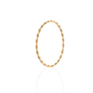 franco bene Zkroucený prsten (úzký) - zlatý Velikost prstenu: 5 (48 mm)