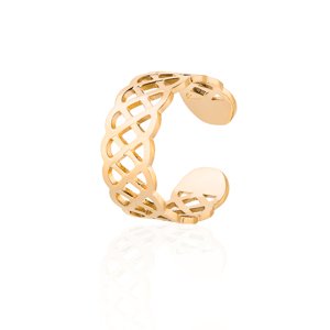 franco bene Latticed prsten - zlatý Velikost prstenu: 6 (52 mm)