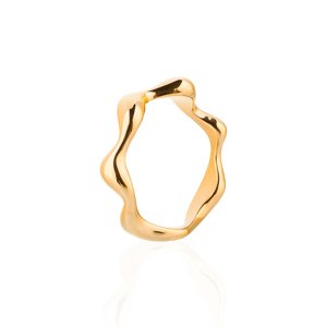 franco bene Bulky nepravidelný prsten - zlatý Velikost prstenu: 6 (52 mm)