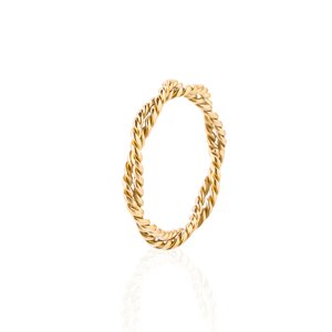 franco bene Double zkroucený prsten - zlatý Velikost prstenu: 6 (52 mm)