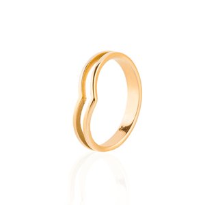 franco bene Dvojprsten - zlatý Velikost prstenu: 6 (52 mm)