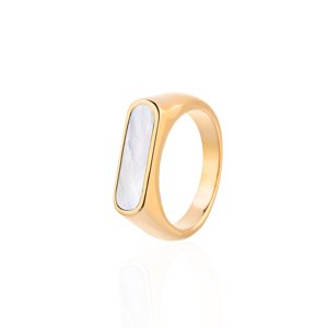 franco bene White soul prsten - zlatý Velikost prstenu: 6 (52 mm)