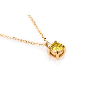 franco bene Diamond pozlacený náhrdelník - žlutý