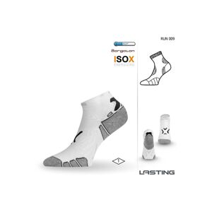 Lasting RUN 009 bílá běžecké ponožky Velikost: (38-41) M ponožky