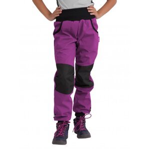 Unuo, Dětské softshellové kalhoty s fleecem Street Strong, Ostružinová Velikost: 98/104