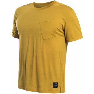 SENSOR MERINO AIR traveller pánské triko kr.rukáv mustard Velikost: S pánské tričko s krátkým rukávem