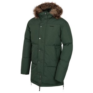 Husky Pánský péřový kabát Downbag M tm. khaki Velikost: XL