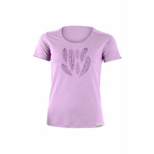 Lasting dámské merino triko s tiskem AVA fialové Velikost: M dámské triko
