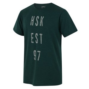 Husky Pánské funkční triko Tingl M dk. green Velikost: XL pánské tričko s krátkým rukávem