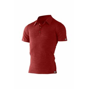 Lasting pánská merino polo košile ELIOT červená Velikost: XL pánské polotričko