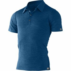 Lasting pánská merino polo košile ELIOT modrá Velikost: L pánské triko