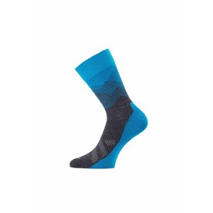 Lasting merino ponožky FWR modré Velikost: (42-45) L unisex ponožky