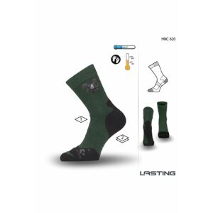 Lasting Myslivecká ponožka HNC 620 zelená Velikost: (42-45) L ponožky