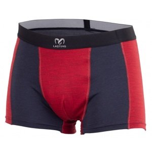 Lasting pánské merino boxerky KONO červené Velikost: L spodní prádlo