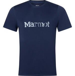 Marmot Men's Windridge Logo Short-Sleeve T-Shirt - arctic navy Velikost: XXL pánské triko