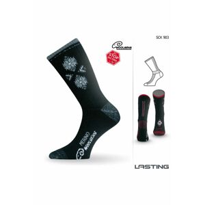 Lasting SCK 908 černá Lyžařské ponožky Velikost: (38-41) M ponožky