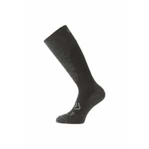 Lasting merino lyžařské podkolenky SKM černé Velikost: (42-45) L ponožky