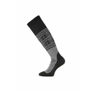 Lasting SWB 800 šedá vlněné lyžařské podkolenky Velikost: (34-37) S ponožky