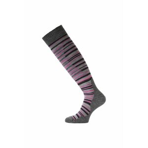 Lasting SWP merino lyžařské podkolenky růžové Velikost: (42-45) L ponožky