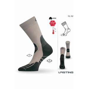 Lasting TCL 707 béžová trekingová ponožka Velikost: (38-41) M ponožky