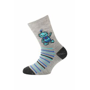 Lasting dětské merino ponožky TJB šedé Velikost: (29-33) XS ponožky