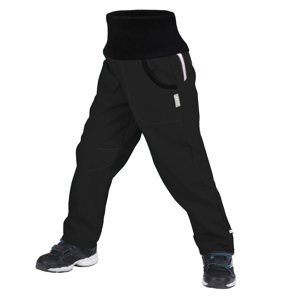 Unuo, Dětské softshellové kalhoty s fleecem Street, Černá Velikost: 98/104 dětské kalhoty