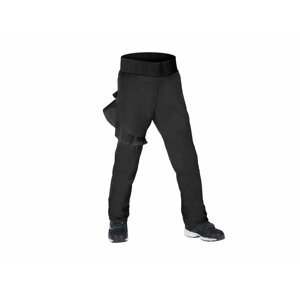Unuo, Dětské softshellové kalhoty s fleecem pružné Fantasy, Černá Velikost: 104/110 dětské kalhoty