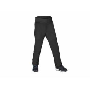 Unuo, Dětské softshellové kalhoty s fleecem pružné Sporty, Černá Velikost: 110/116 dětské kalhoty