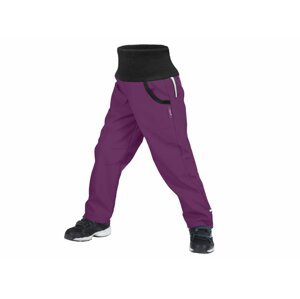 Unuo, Dětské softshellové kalhoty s fleecem STREET, ostružinová Velikost: 128/134 dětské kalhoty