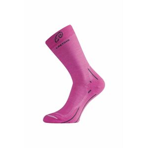 Lasting WHI 408 růžová merino ponožky Velikost: (34-37) S ponožky