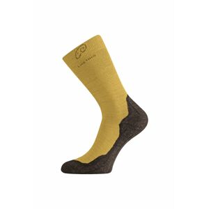 Lasting WHI 640 hořčicová vlněné ponožky Velikost: (42-45) L ponožky