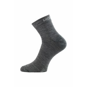 Lasting WHO 800 šedá ponožka z merino vlny Velikost: (42-45) L ponožky