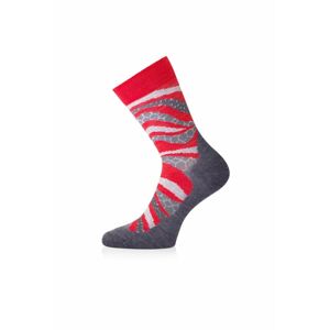 Lasting merino ponožky WLF červené Velikost: (34-37) S
