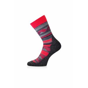 Lasting merino ponožky WLI červené Velikost: (42-45) L