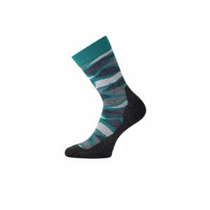 Lasting merino ponožky WLJ 688 zelené Velikost: (42-45) L unisex trekingová ponožka