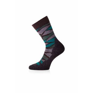 Lasting merino ponožky WLJ hnědé Velikost: (38-41) M unisex ponožky