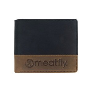 Kožená peněženka meatfly eddie premium černá/hnědá one size