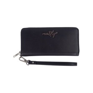 Kožená peněženka meatfly leila premium černá one size