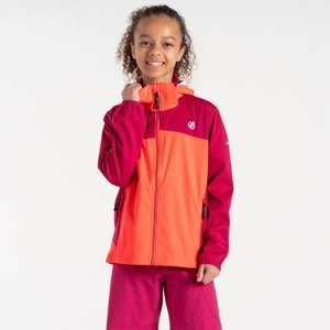 Dětská softshellová bunda dare2b cheer oranžová/růžová 152